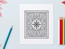 Elegant white Christmas snowflake decorative wall panel with intricate floral mandala design