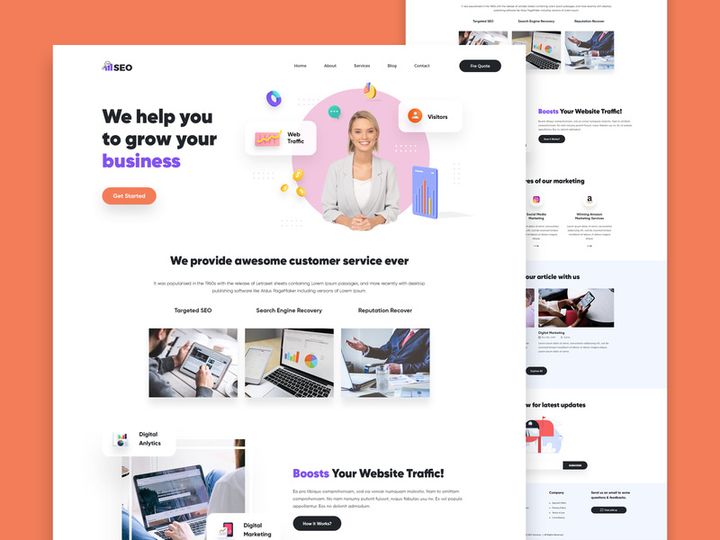 Digital Agency Landing Page Design