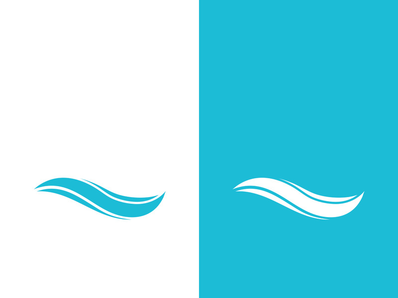 Wave beach vector illustration design logo