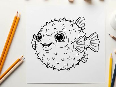 Cute smiling sea creature mascot vector illustration