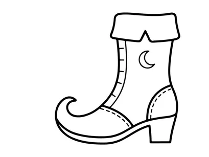 Sepatu peri kartun terisolasi di latar belakang putih. Alas kaki fantasi yang menyenangkan untuk proyek desain hari libur dan ilustrasi anak-anak.
