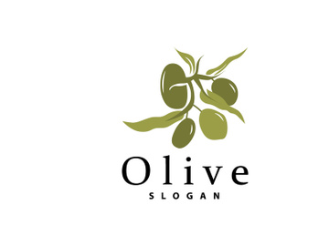 Olive Oil Logo, Olive Leaf Plant Herbal Garden Vector preview picture