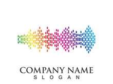 Sound waves vector illustration design template