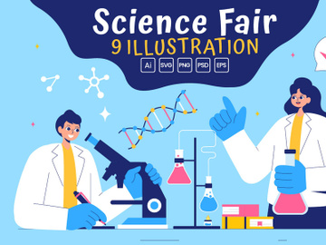 9 Laboratory Science Fair Illustration preview picture