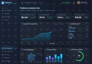 OptiCore AI Dashboard Design | Predictive Analytics & Operationa