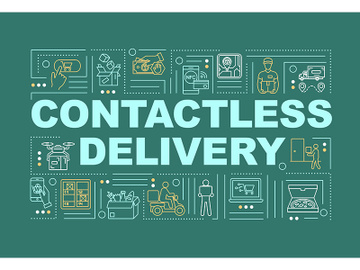 Contactless delivery word concepts banner preview picture