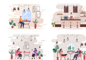 19 Cafe or Coffee Shop Illustration