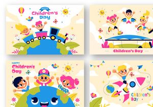 9 Happy Children's Day Vector Illustration