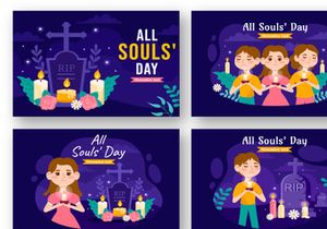 12 All Souls Day Vector Illustration