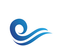 Water wave icon vector template logo
