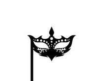 Masquerade Carnival Mask Icon and symbol vector