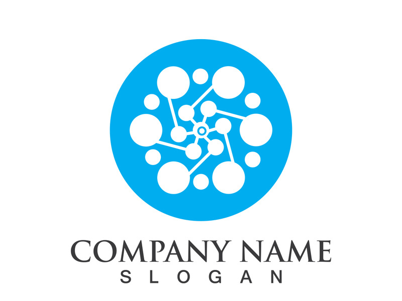 Molecule symbol logo template vector illustration design