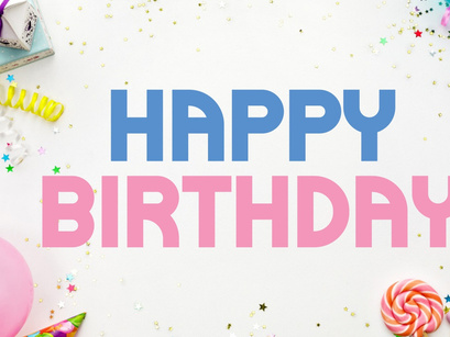 Stickers Birthday - Quirky Vintage Font
