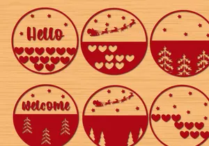 Christmas Door Hanger Svg Bundle