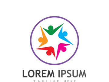 People social community logo design with creative idea preview picture