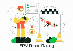 10 FPV Drone Racing Illustration