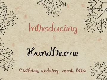 Handframe – Raw Handwritten Display Font preview picture