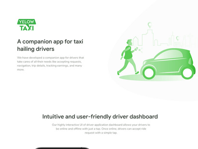 Uber like Taxi Hailing Driver App UI kit