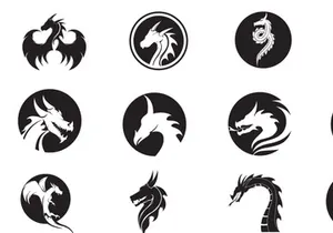 Dragon logo vector