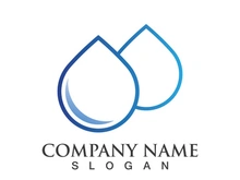 Blue water drop vector logo icon illustration images