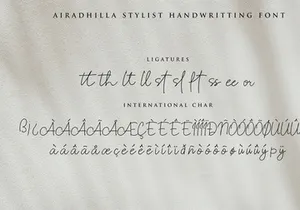 Airadhilla - Stylist Handwritting Font