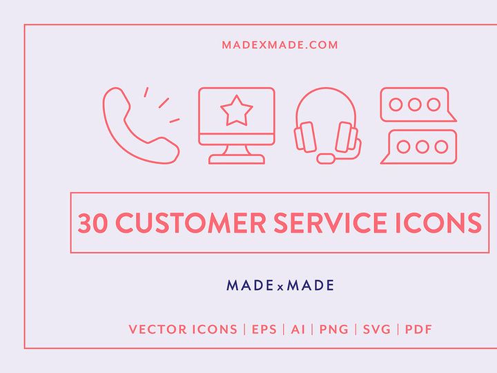 30 Customer Service Icons