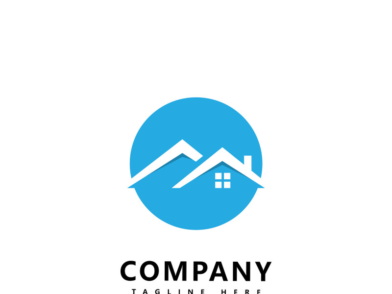 Real estate logo template vector.Abstract house icon