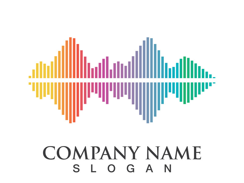 Sound waves vector illustration design template