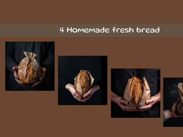 Homemade fresh sourdough bread preview picture