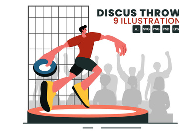 9 Discus Throw Playing Illustration preview picture