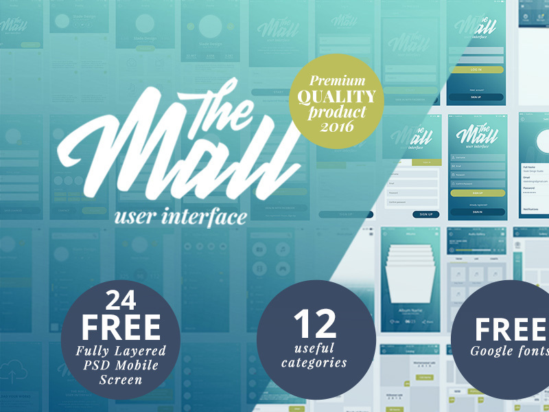 The Mall – Mobile UI Kit [Free for Personal Use]