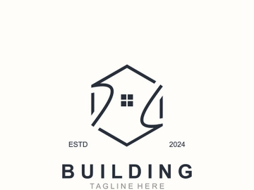 Building logo construction modern real estate symbol for architecture house and property design preview picture