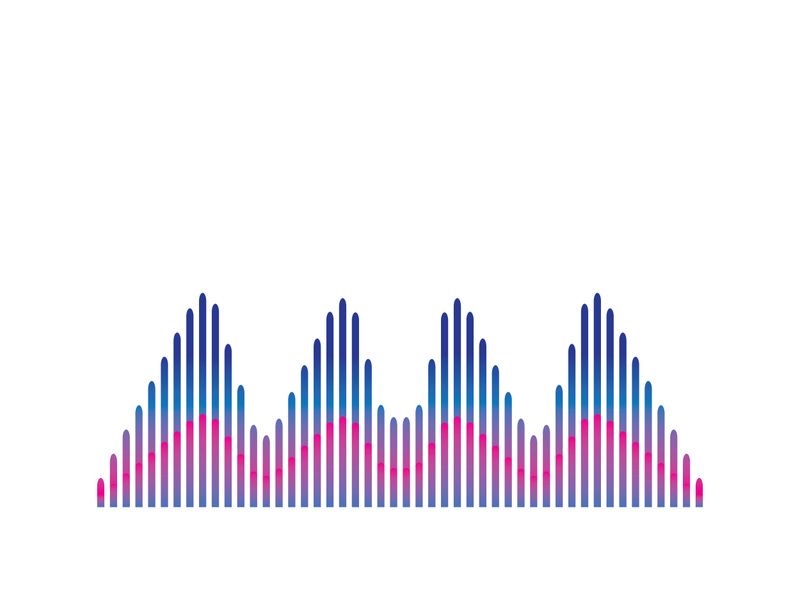 Sound waves vector illustration design template
