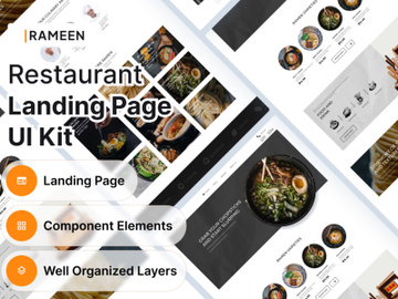 Rameen | Restaurant Landing Page UI Kit preview picture
