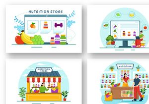 10 Nutrition Store Illustration
