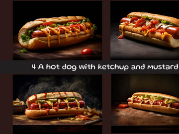 A hot dog with ketchup and mustard preview picture