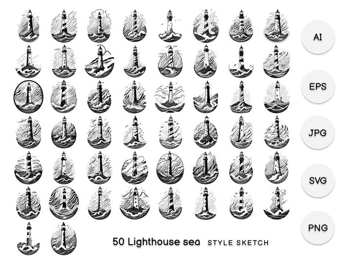 Lighthouse Sea Element Black
