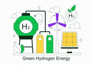 10 Green Hydrogen Energy Illustration