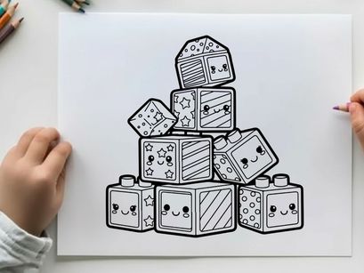 Cute milk carton characters stack vector illustration