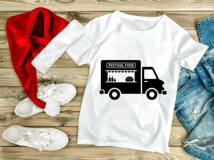 Festival food truck serving delicious street food at outdoor event