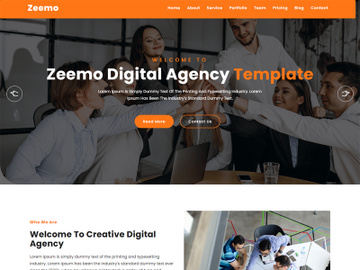 Zeemo Digital Agency One Page HTML Template preview picture