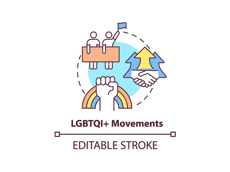 Lgbtqi movements concept icon
