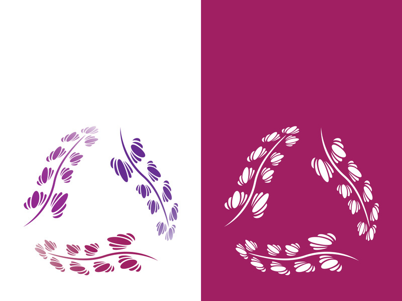 Fresh lavender flower logo vector flat design