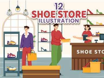 12 Shoe Store Illustration preview picture