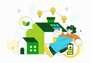10 Self Sustainable Homes Illustration