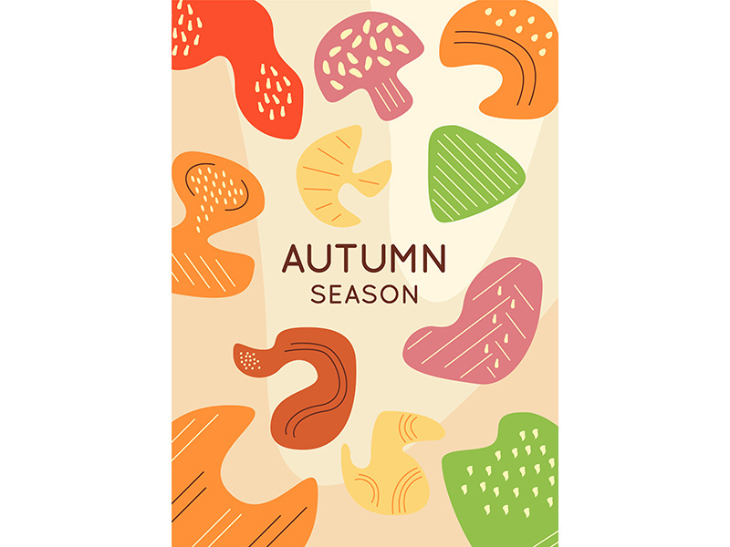 Fall season abstract poster template