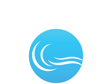 Ocean water wave wave logo design. preview picture