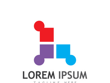 People social community logo design with creative idea preview picture