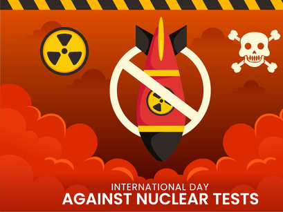 14 Day of Against Nuclear Tests Illustration