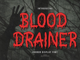 Blood Drainer | Horror Display Font preview picture